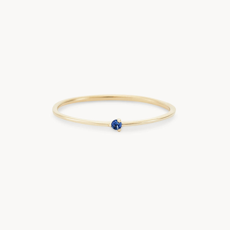 serendipity blue sapphire ring - 14k yellow gold, blue sapphire