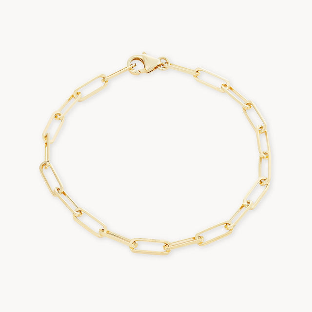 boldly inseparable bracelet- 14k yellow gold thick paperclip chain 7 / yellow gold