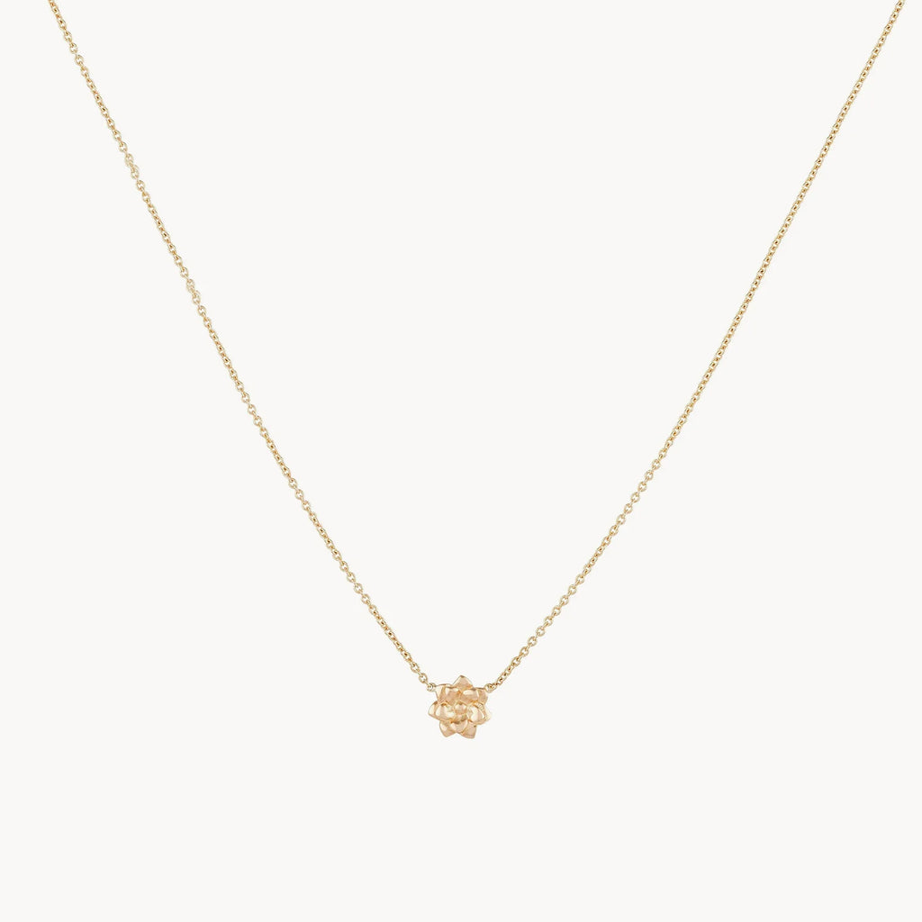 dahlia flower necklace - 14k yellow gold | bluboho fine jewelry