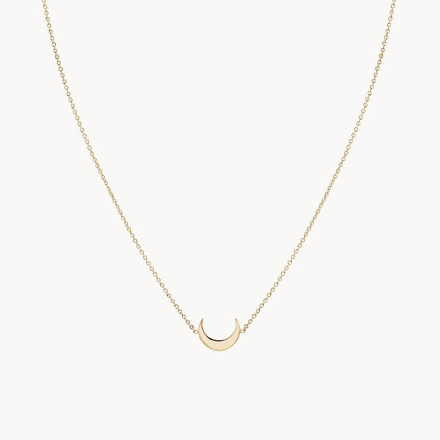 Delicate Crescent Moon Necklaces and Earrings | mazi + zo