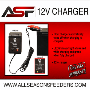 Rechargeable 12V Deer Feeder Battery - 12 Volt, 8 Amp-Hr