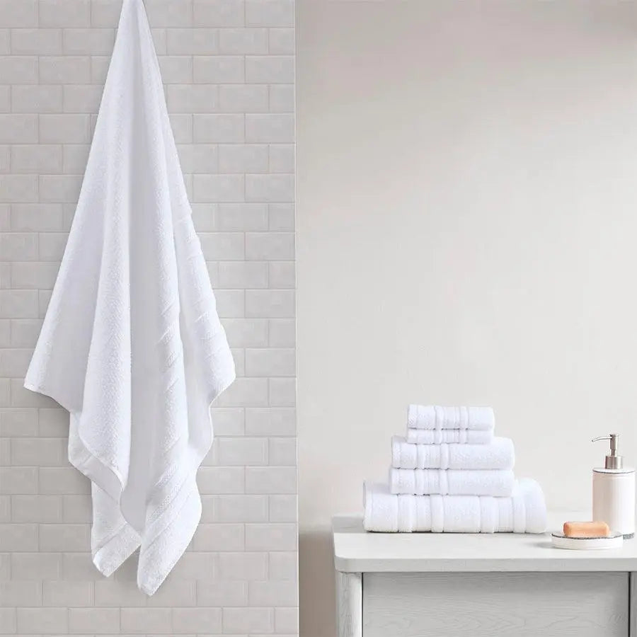 Adrien Super Soft 6 Piece Cotton Towel Set Seafoam Olliix.com