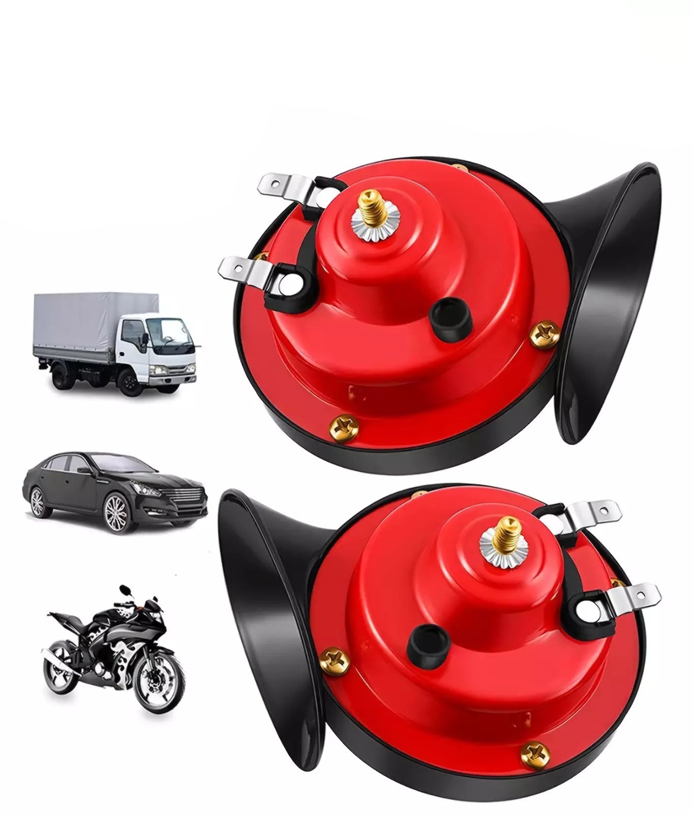 300DB Train Horn – Super Loud 12V Waterproof Air Horn for Car, Truck, or Motorcycle (2 pk)