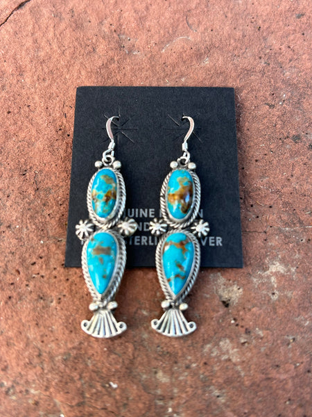 Turquoise Stud Earrings,Moon Earrings,Turquoise Earrings,Celestial Ear |  Turquoise stud earrings, Raw crystal stud earrings, Moon earrings