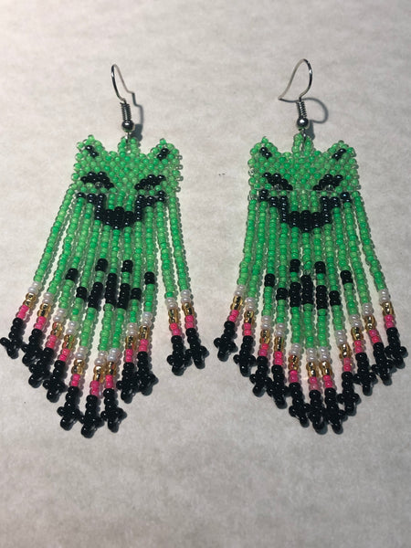 Safari Seed Bead Animal Earrings - Mexico Mouse