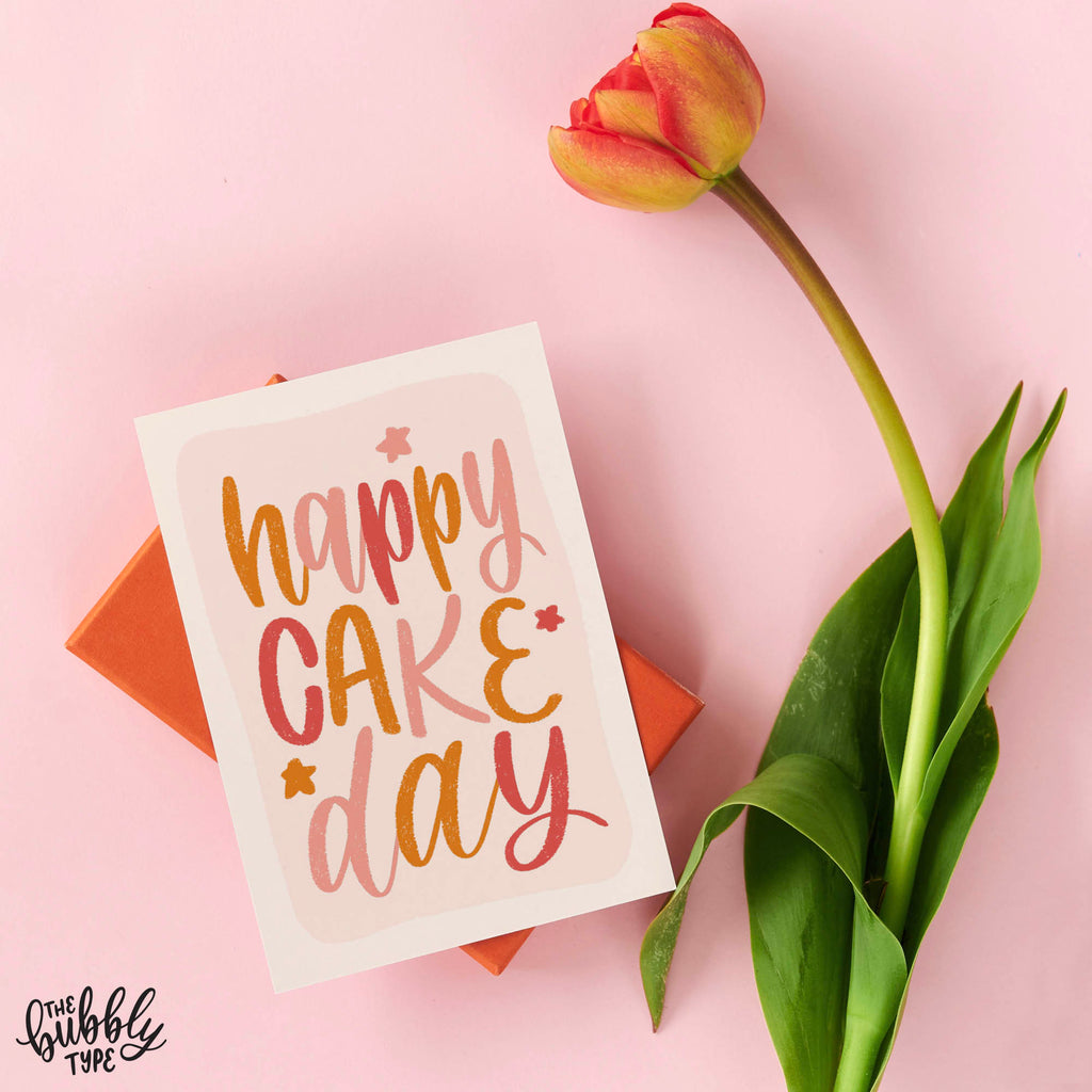 Australian made Happy Birthday Greeting Cards. Happy Cake Day. Cute card for her. Cards for friends.