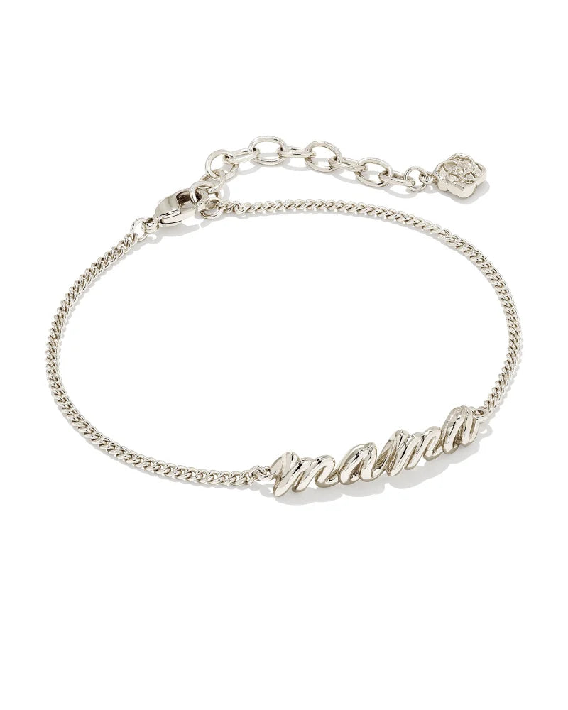 KENDRA SCOTT MAMA SCRIPT BRC RHD 004 Mama Script Bracelet in Silver