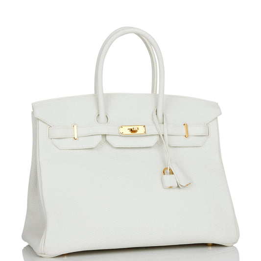 Hermes Birkin 30 Bag Diamond Himalaya Blanc Crocodile White Gold Hardware •  MIGHTYCHIC • 