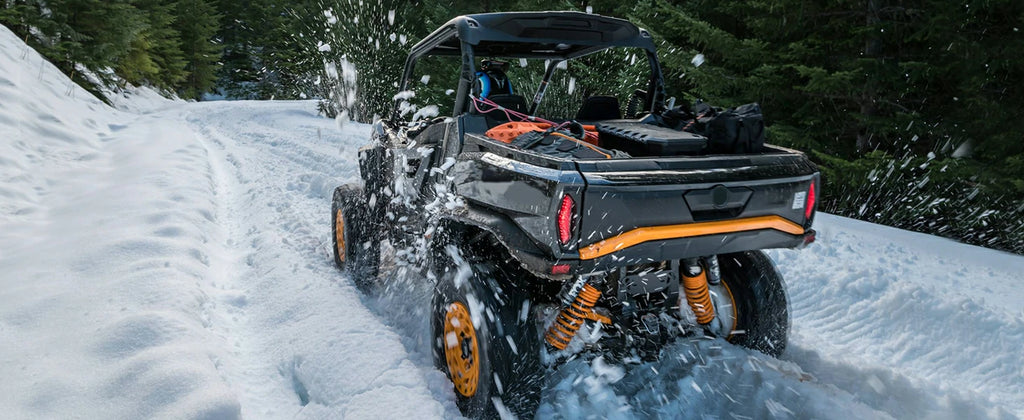 commander lift kit on snow road