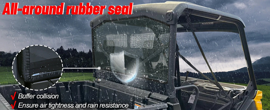 weather rubber seal help rain and cold air out of the cab.