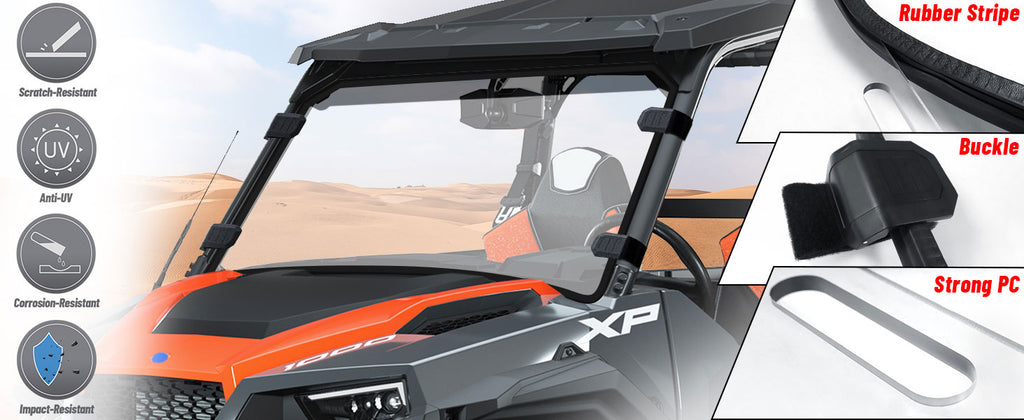 polaris general 1000 windshield details