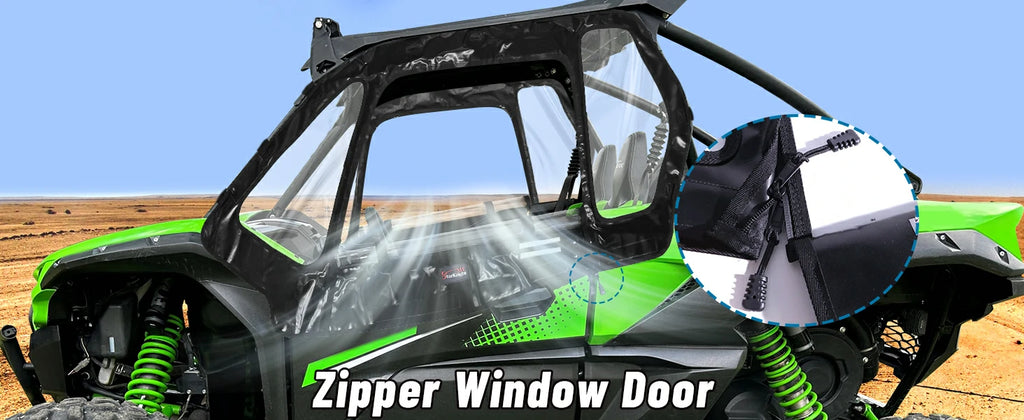 The zippered ventilation windows can be easily opened or closed as needed