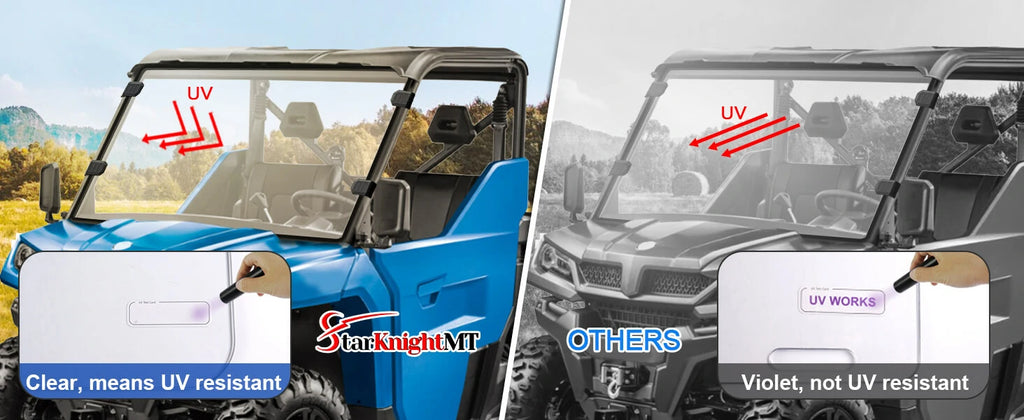 UV-Resistant utv windshield protect Your cab