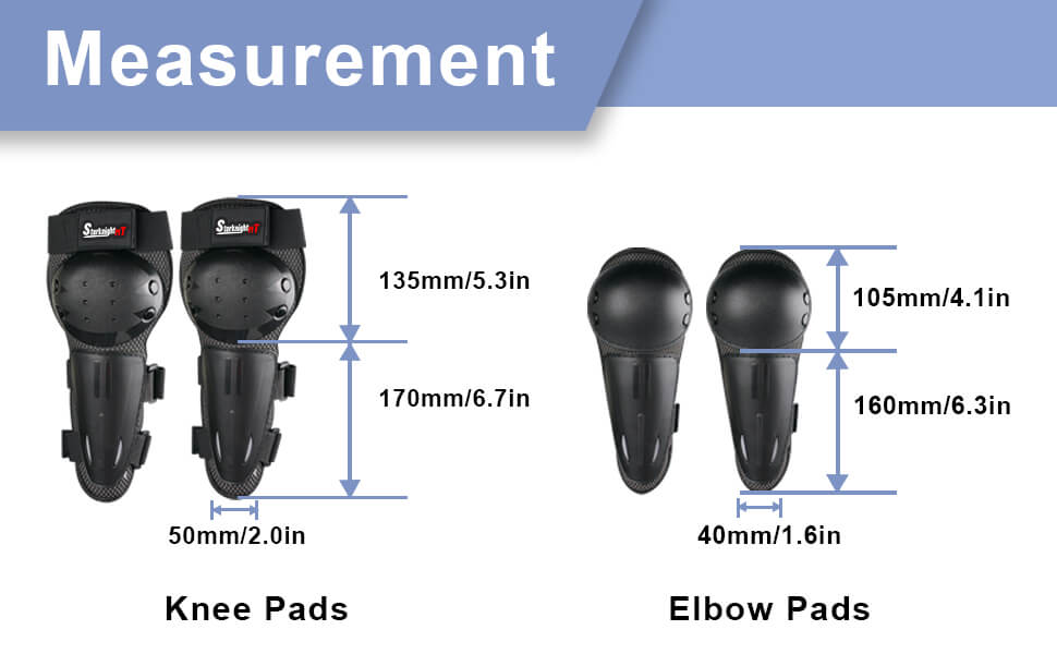 kids elbow knee set measurement