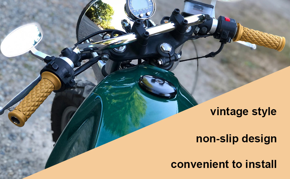 vintage style with non slip design of the motorcycle handbar