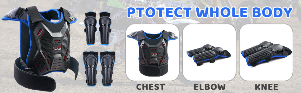 blue kids gear protect body