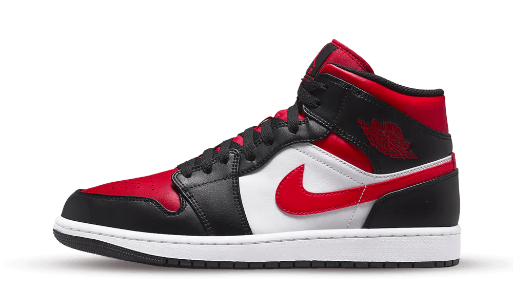 Air Jordan 1 Mid White Black Red