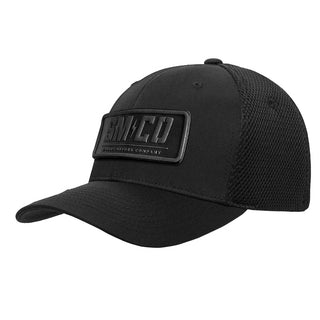 SMCO Black Leather Patch Meshback Cap – SparksMotors