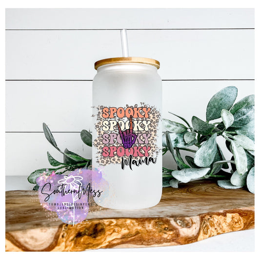 Dead Inside But spiced, Frosted glass beer can, 18 oz with bamboo lid –  SouthernMessDesigns
