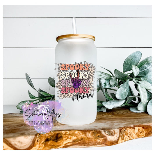 Mama Glass Tumbler With Lid and Straw, Mama Can Glass, Mama Iced