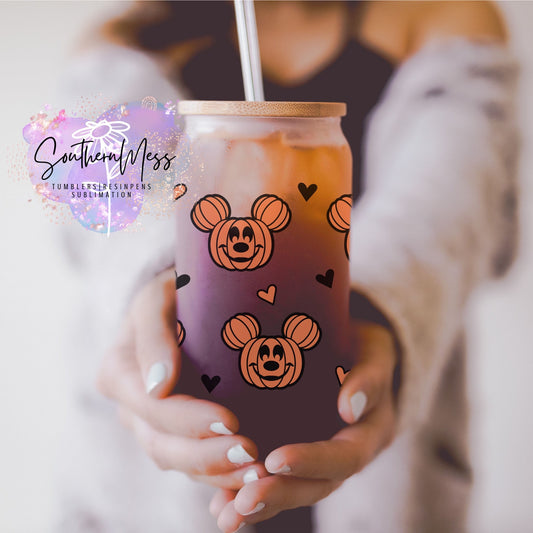 Pumpkin Types Sublimation Glass Tumbler 