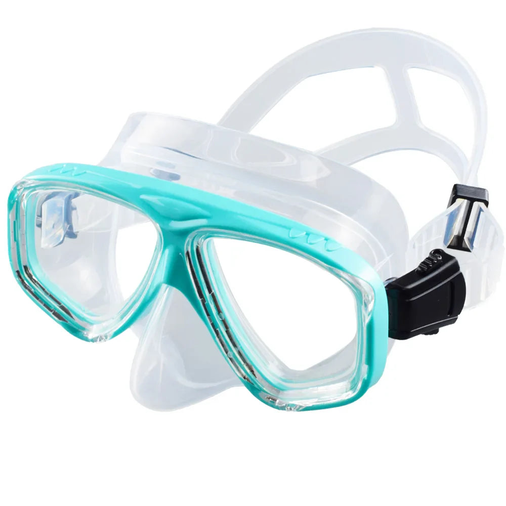 Product Image for Skorter | Snorkel Mask with Wide View Tempered Glass Lens, Green