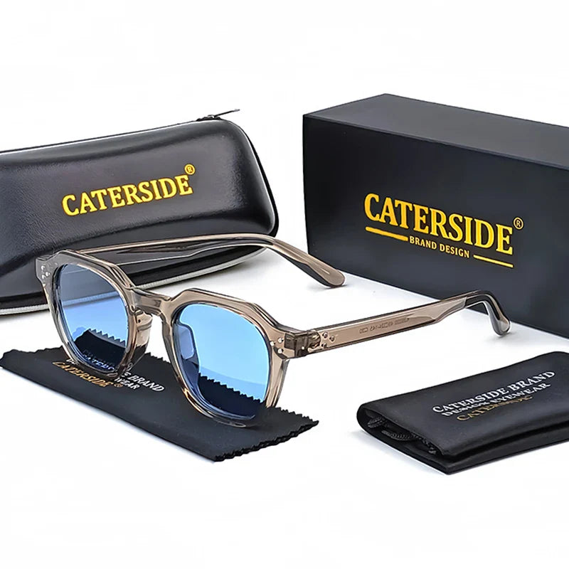 Product Image for Skorter | Retro Polarized Sunglasses Ultralight TR90 Frame Unisex Travel Eyewear, C30 CA Blue gray / CHINA