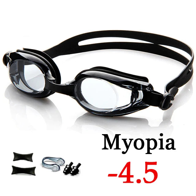 Product Image for Skorter | Anti-fog UV Swimming Goggles with Silicone Diopters for Men & Women, 001 Myopia -4.5