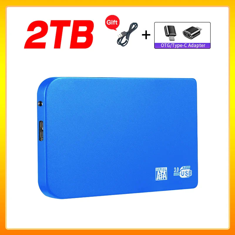 Product Image for Skorter | High-Speed Portable Storage 1TB External SSD Drive, Blue-2TB
