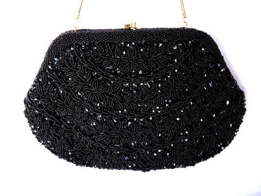 black beaded evening bag