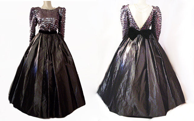 black velvet ball gown