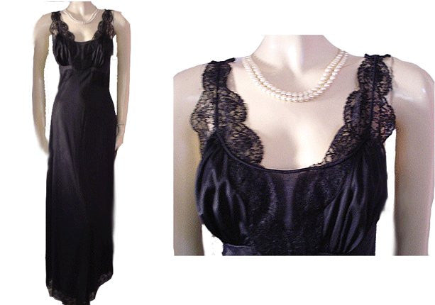 long black lace nightgown