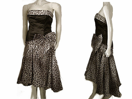 leopard evening gown