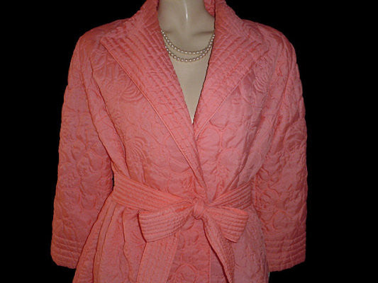 *BEAUTIFUL LUXURIOUS VINTAGE '60s SILKY QUILTED ROBE MADE IN HONG KONG ...