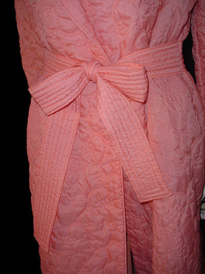 *BEAUTIFUL LUXURIOUS VINTAGE '60s SILKY QUILTED ROBE MADE IN HONG KONG ...