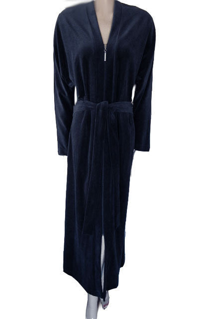 NEW - DIAMOND TEA COTTON/POLY ZIP UP FRONT ROBE WITH ATTACHED TIES IN ...