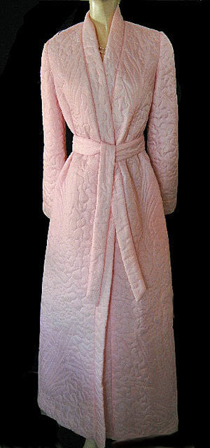 *BEAUTIFUL LUXURIOUS VINTAGE I. MAGNIN SILKY QUILTED ROBE MADE IN HONG ...
