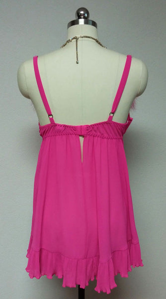 NEW WITH TAGS - GORGEOUS HOT PINK MARABOU CINEMA ETOILE SEDUCTIVE WEAR ...