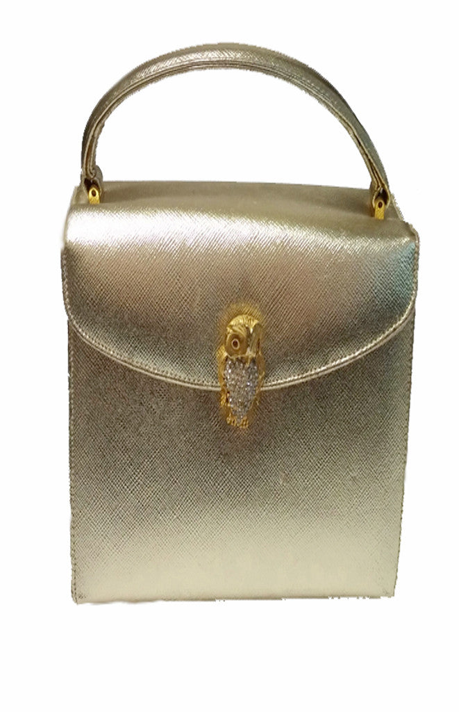 gold rhinestone purse