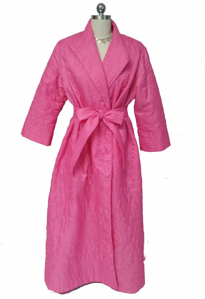 BEAUTIFUL VINTAGE '60s / EARLY '70s SILKY QUILTED WRAP ROBE MADE IN HO ...