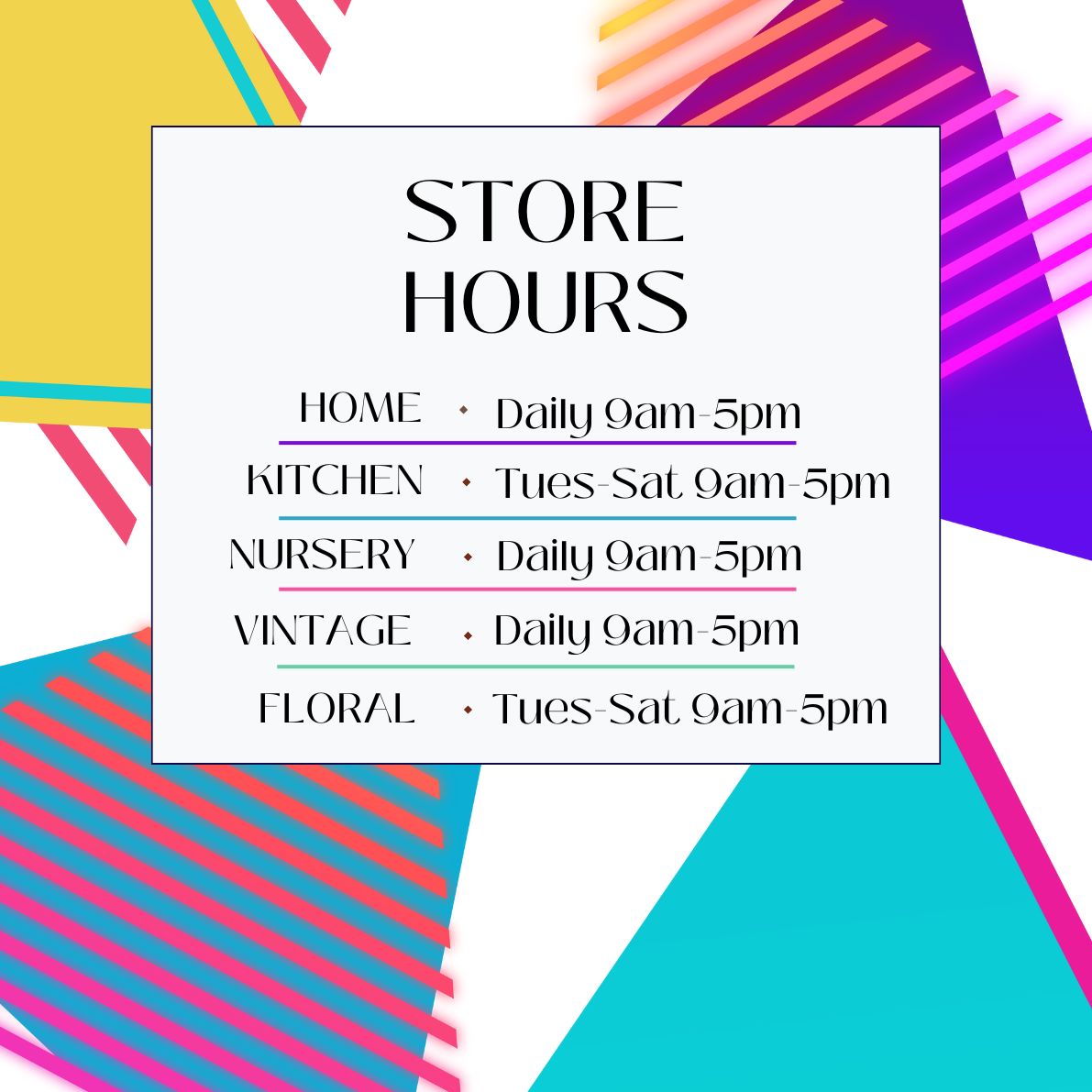 New store hours