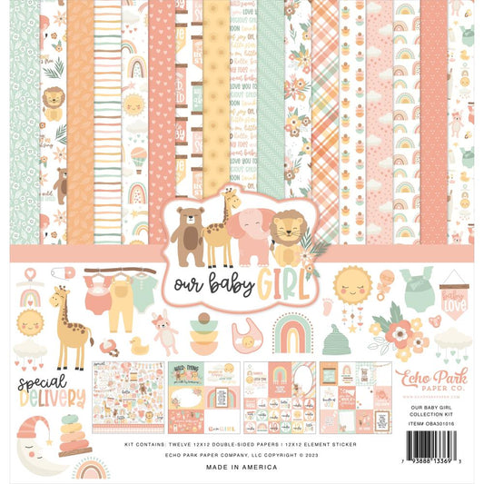 Scrapbook Paper Pad: Baby Girl Collection: 20 Unique Design