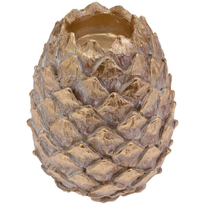 Gold pinecone tea light - Fine Things Boutique