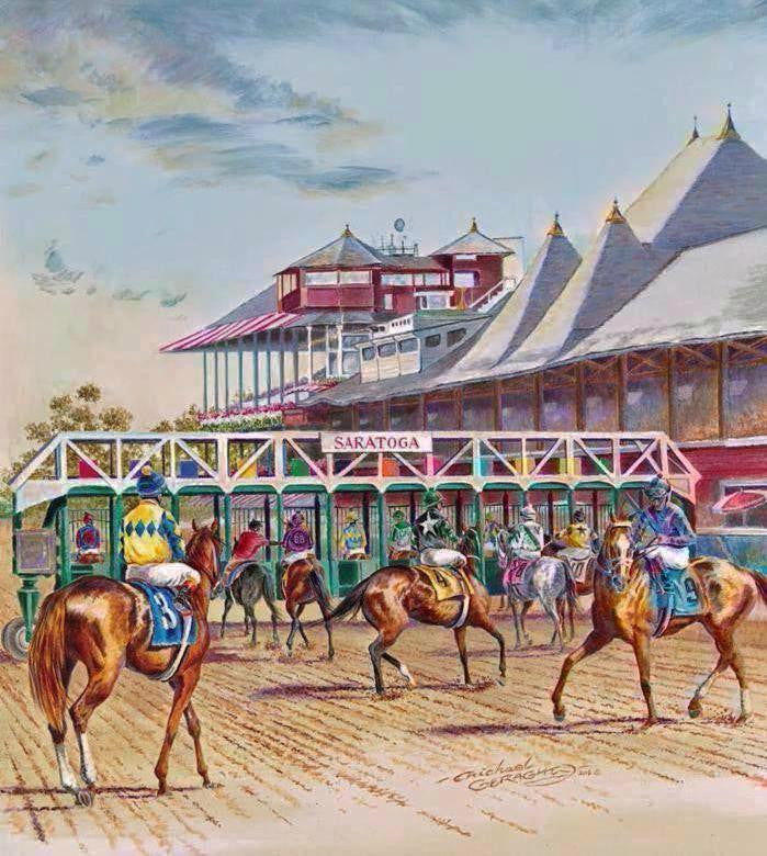 "America's Track" Saratoga Racing Since 1863" Michael Geraghty Artwork