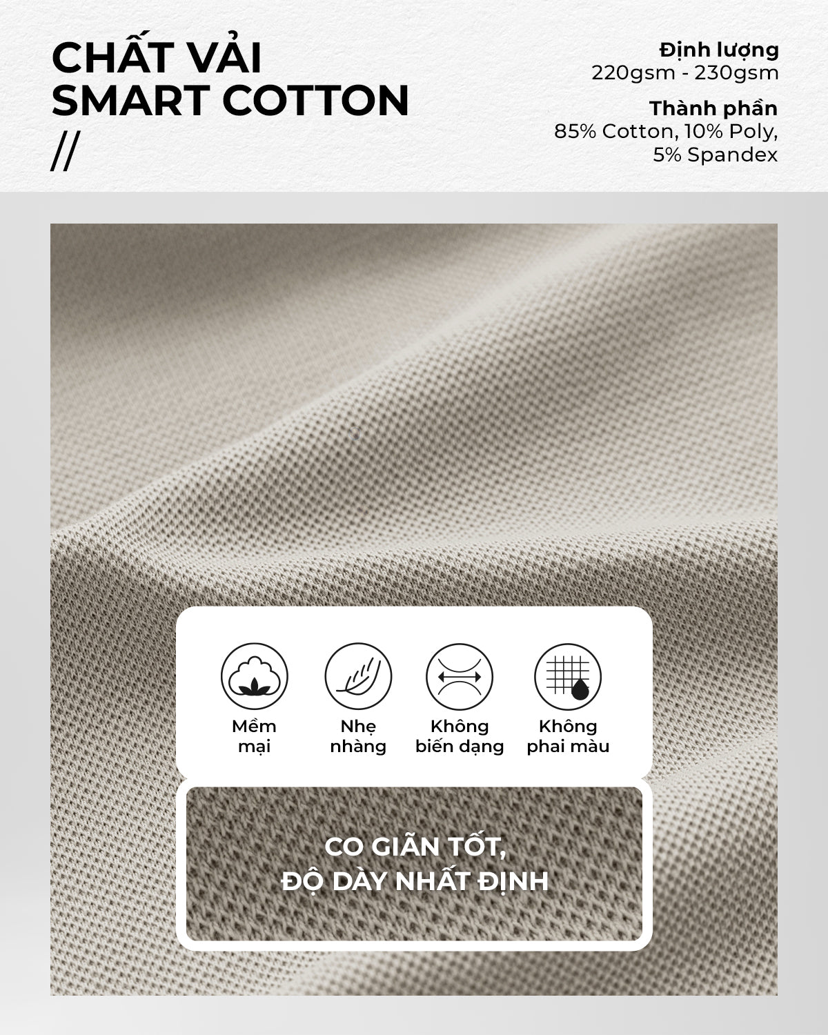 Áo Polo Nam Darus vải Smart Cotton và thông tin chi tiết