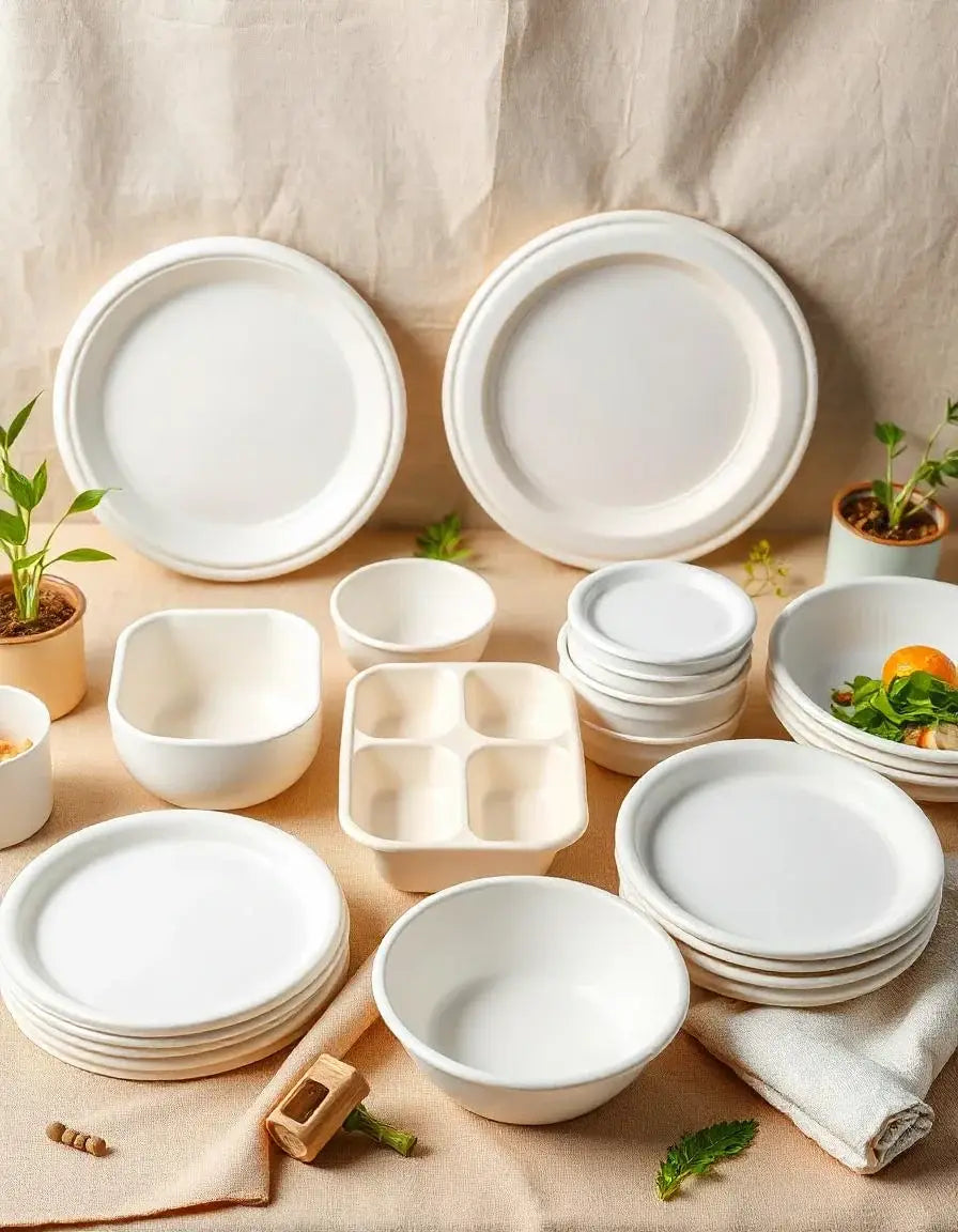 Paper Plates for Dinner, Best Paper Plates, Disposable Plate, Disposable Cutlery, Disposable Tableware, Ecogreenz,