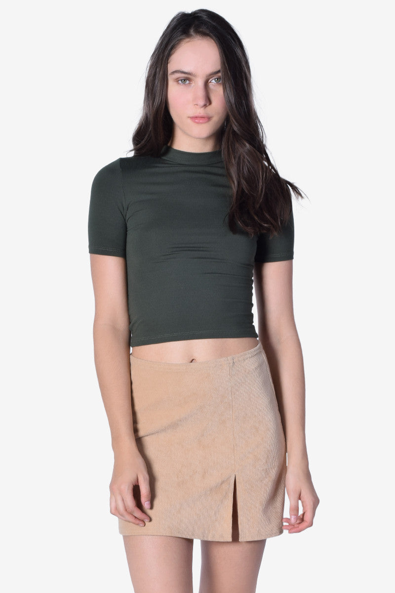 Uptown Mock Neck Top - Olive – Echo Club House