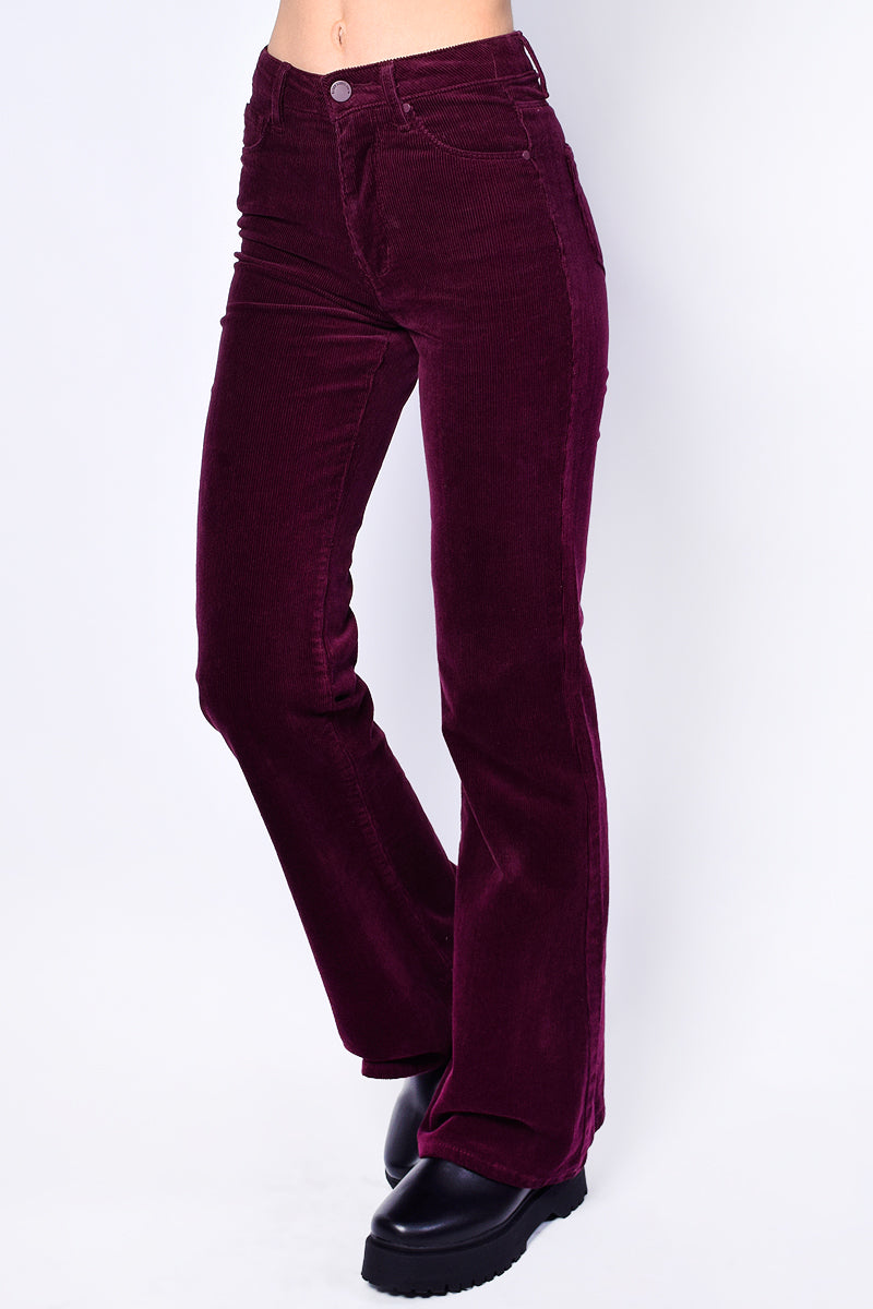 burgundy flare jeans