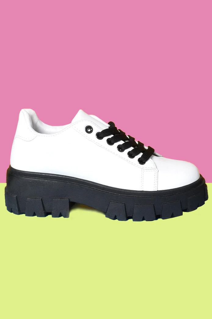 Virgo Rising White Platform Sneaker — ECHOCLUBHOUSE
