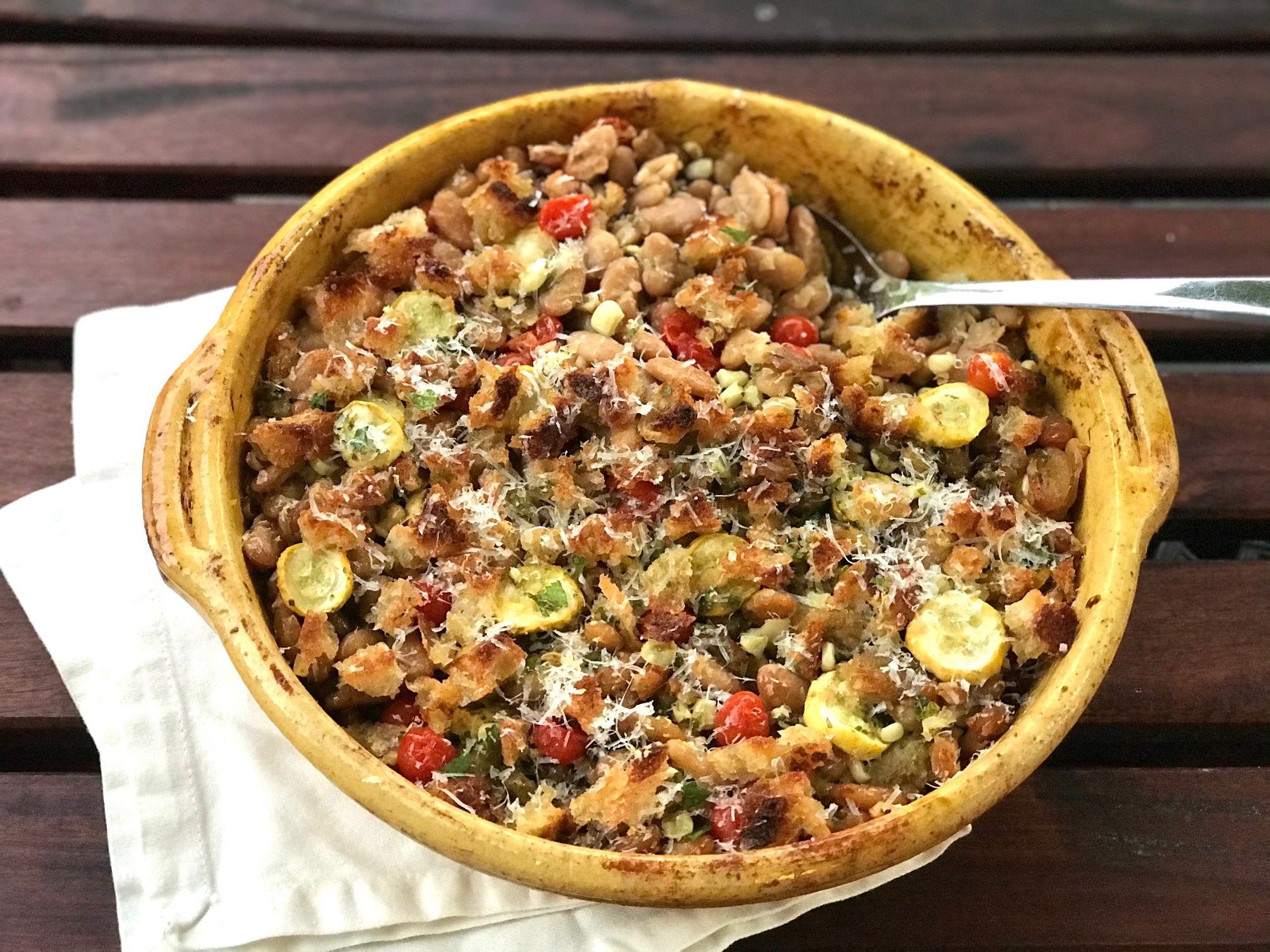 Baked Cassoulet Beans with Summer Squash & Corn Recipe – Rancho Gordo